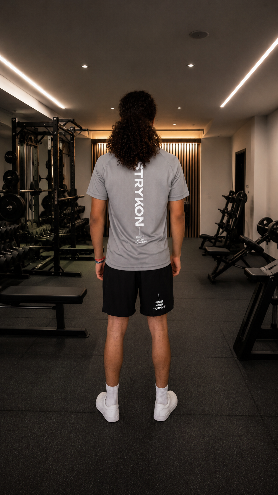 T-SHIRT STRYKON FIGHT WITH PURPOSE GRIS