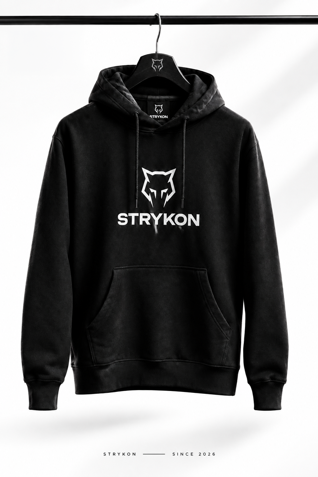 sweatshirt à capuche strykon noir vue de face