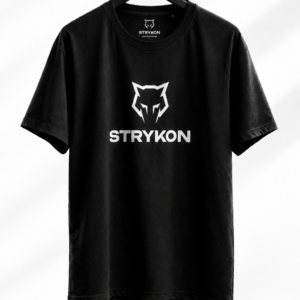 T-shirt strykon noir gros logo vue de face